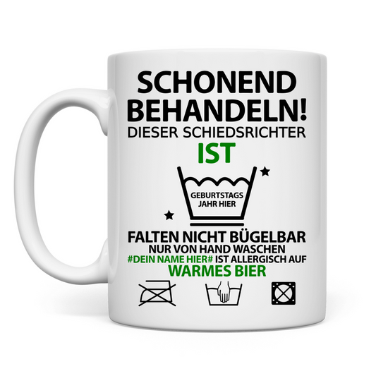 50. Schiedsrichter Schiri Geburtstag - Lustige Tasse - Geburtstagsgeschenk - Personalisiert