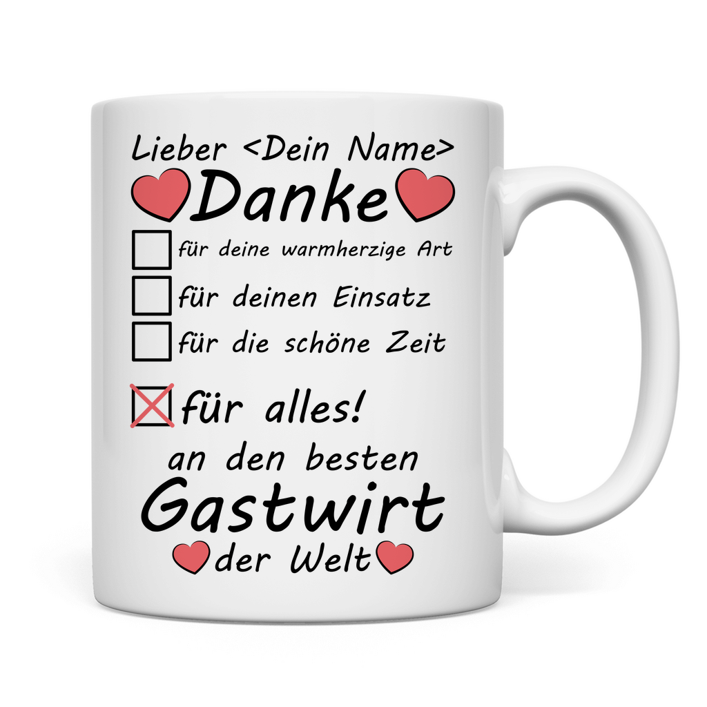 Gastwirt Wirt | Geschenk zum Abschied Tasse 2