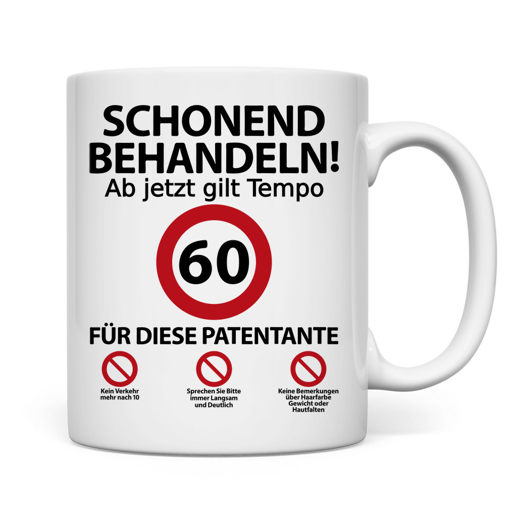 60. Geburtstag Patentante | Geburtstagsgeschenk Tasse Geschenk 2
