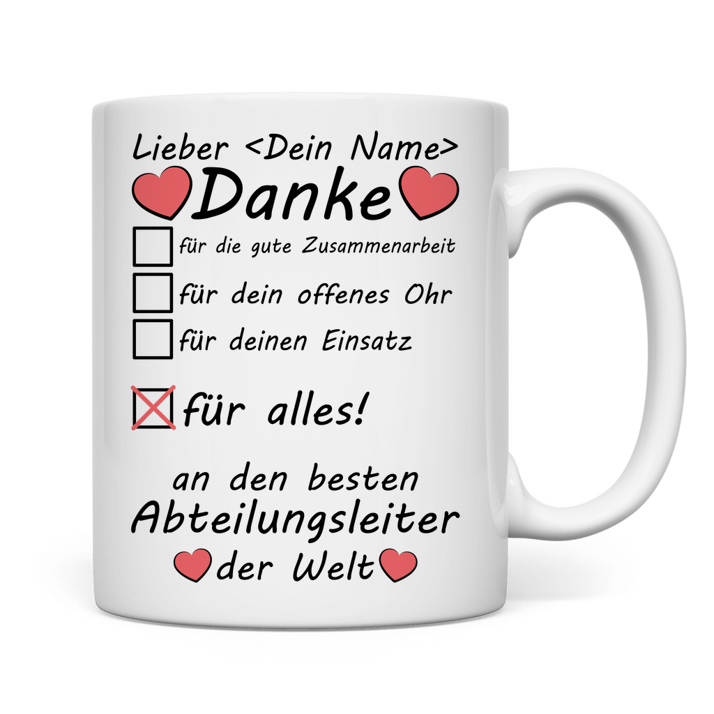 Bester Fußball Abteilungsleiter | Geschenk Tasse 2