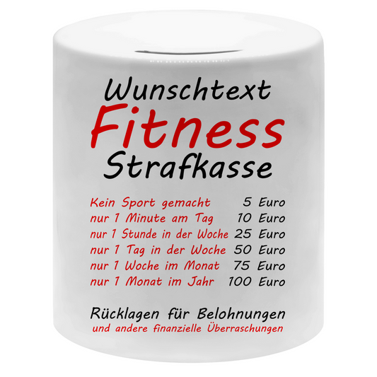 Sport Fitness machen | Motivation Geschenk Spardose personalisiert