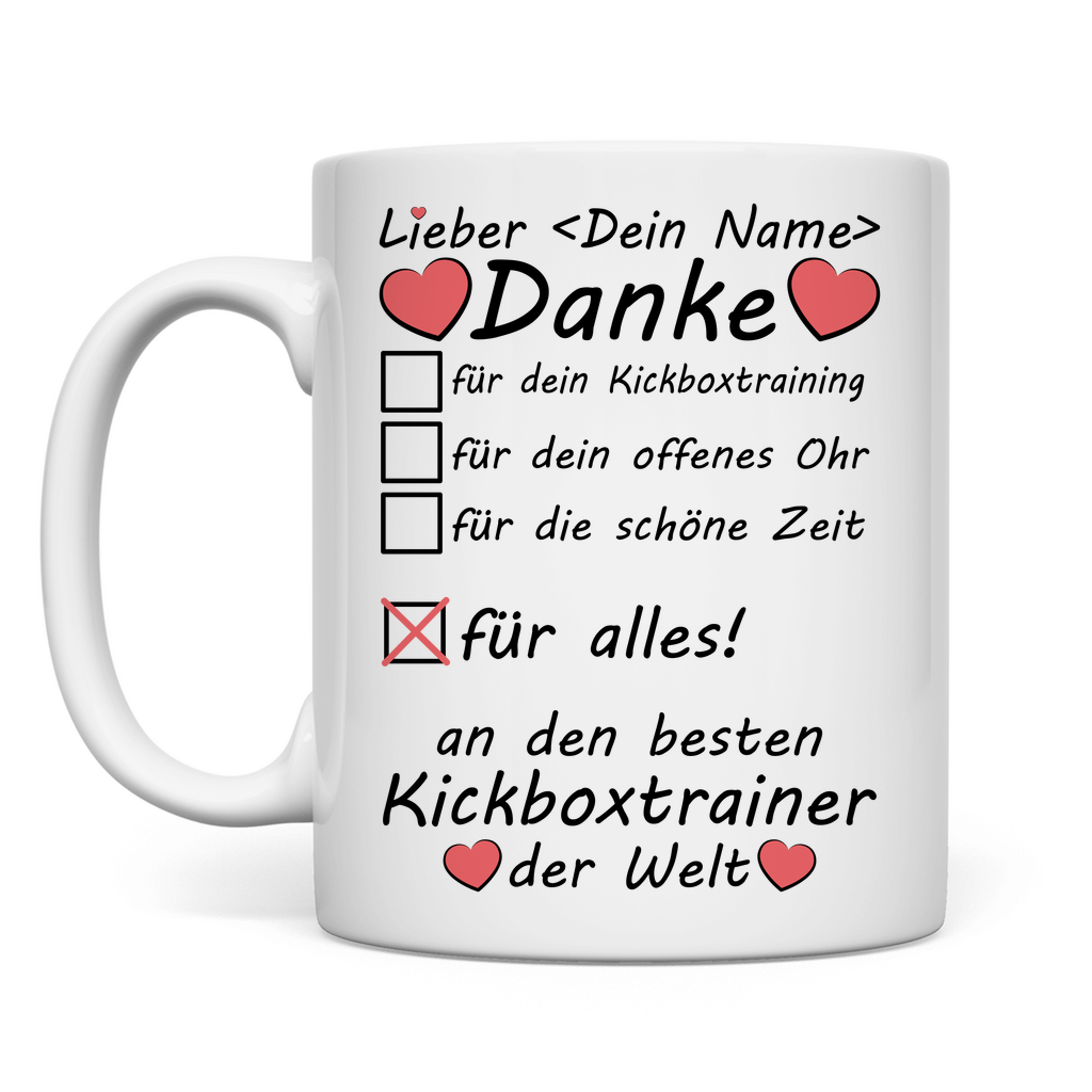 Kickbox Trainer | Geschenk | Danke sagen Tasse