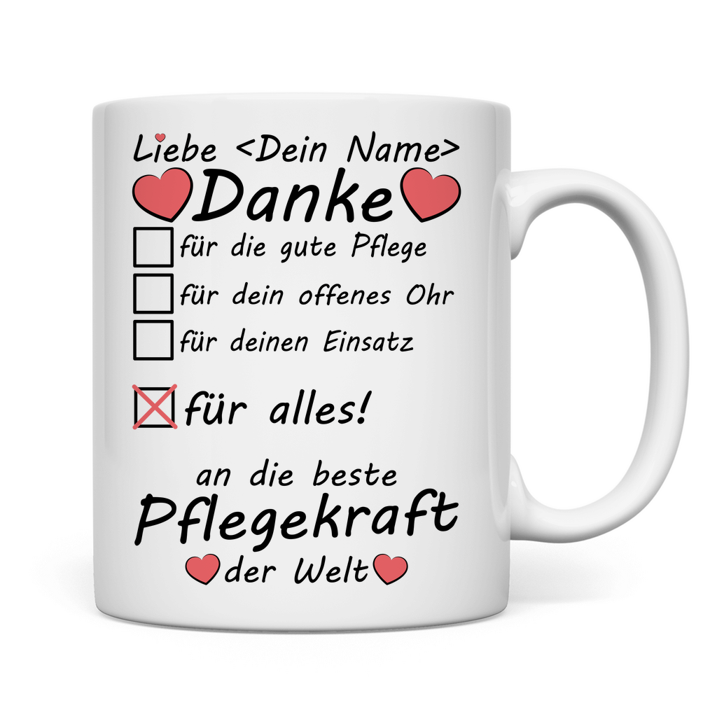 Beste Pflegekraft | Abschiedsgeschenk | Tasse