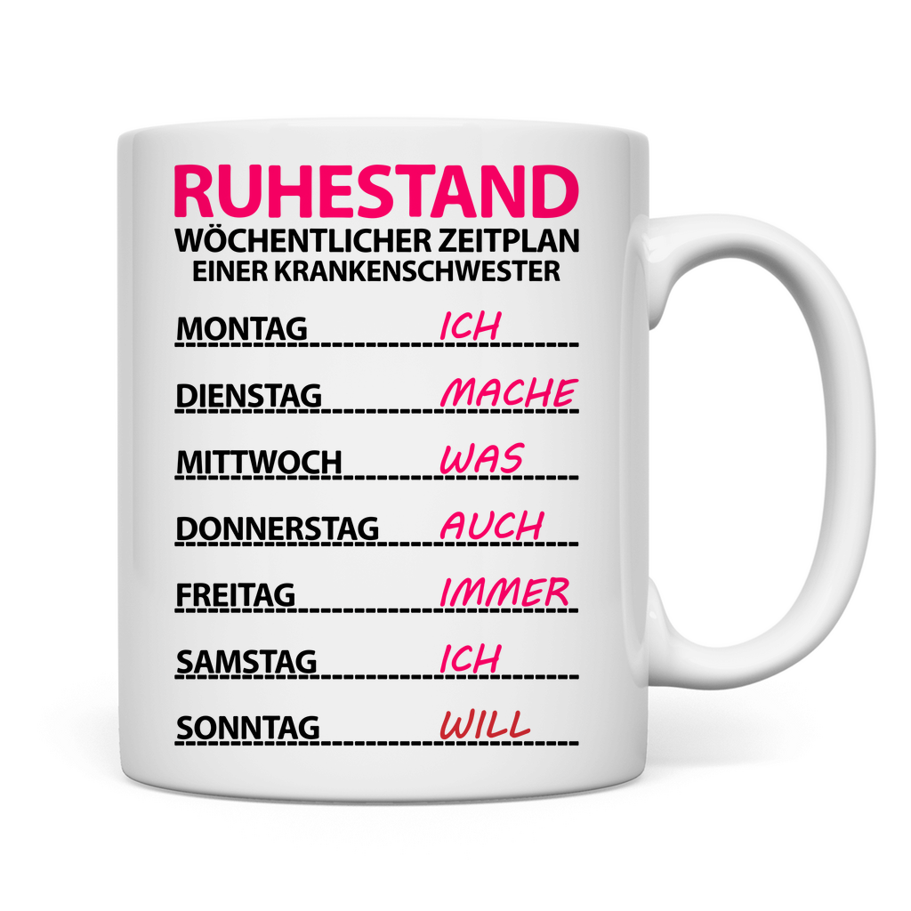 Rente Krankenschwester | Geschenk | Tasse