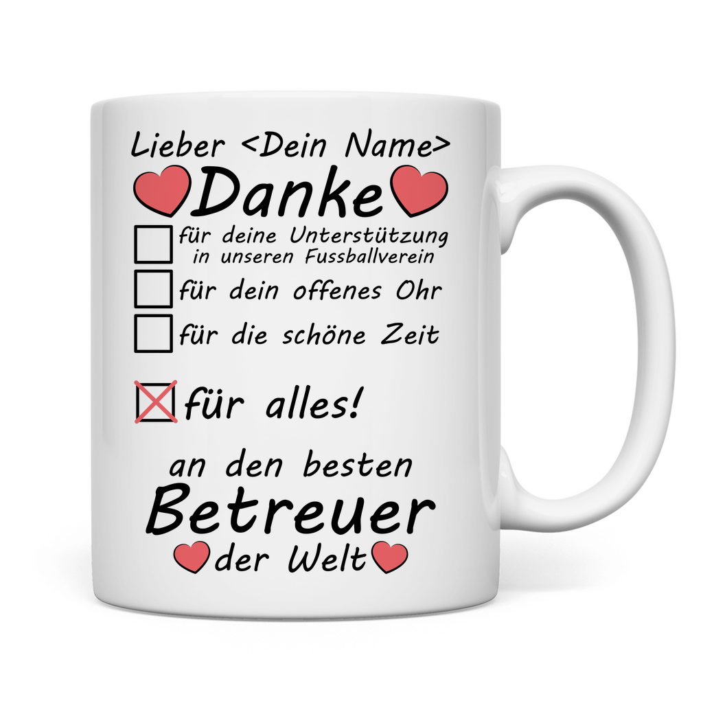 Betreuer für Fussball | Fussballverein | Tasse geschenk 2