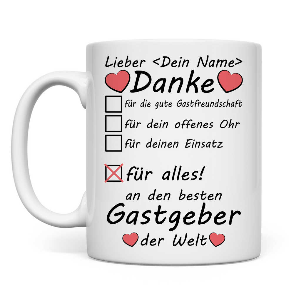 Bester Gastgeber | Danke Tasse | Geschenk