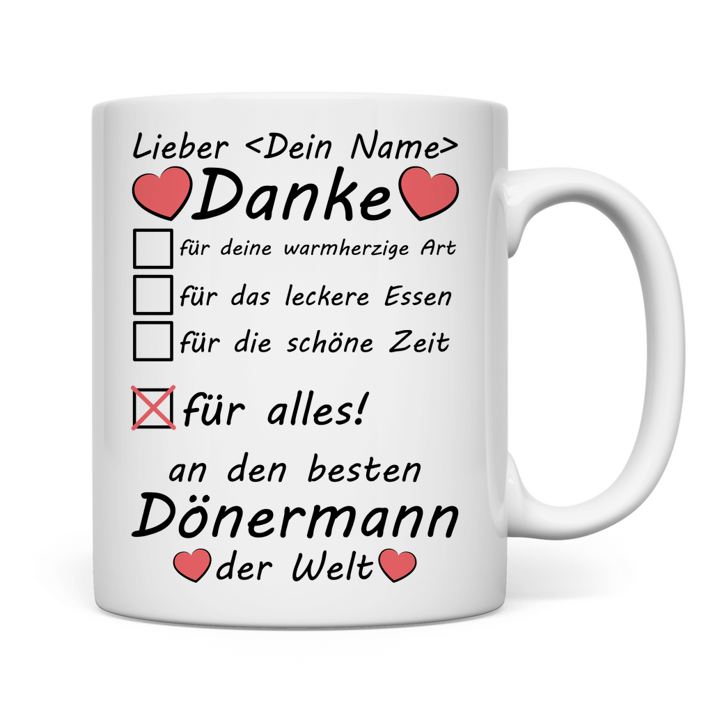 Bester Dönermann | Tasse mit Namen  Geschenk 2