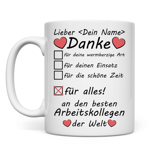 Langjährigen Kollegen verabschieden | Abschiedsgeschenk  Tasse Beste