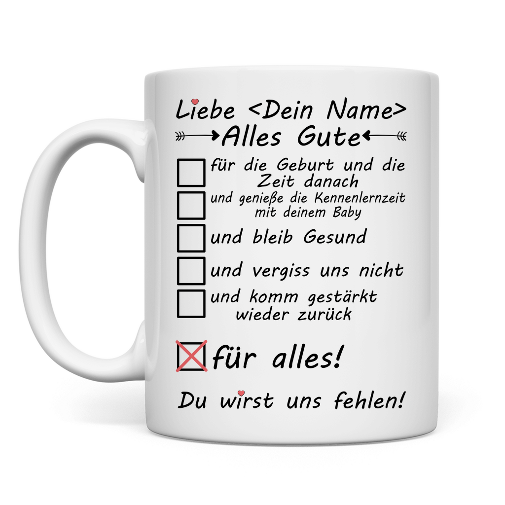 Babypause Abschiedsgeschenk | Kollegin | Tasse 