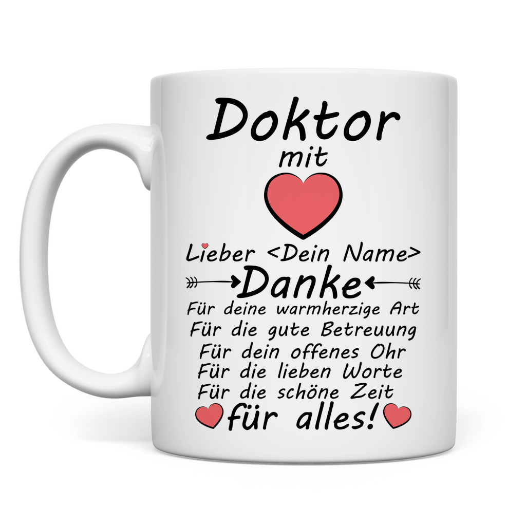 Doktor Abschiedsgeschenk | mit Namen  tasse