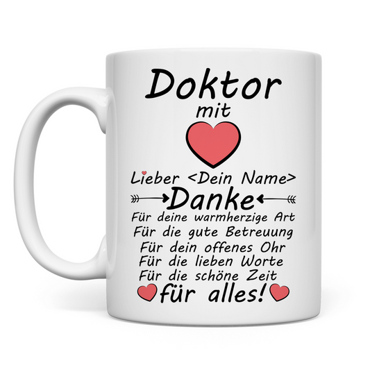 Doktor Abschiedsgeschenk | mit Namen  tasse