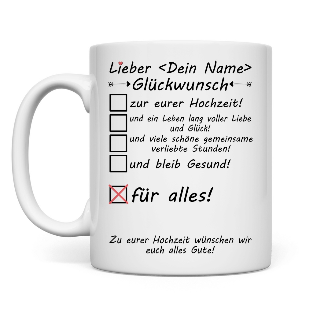 Mitarbeiter Heiratet | Geschenk zu Hochzeit Tasse Glückwunsch