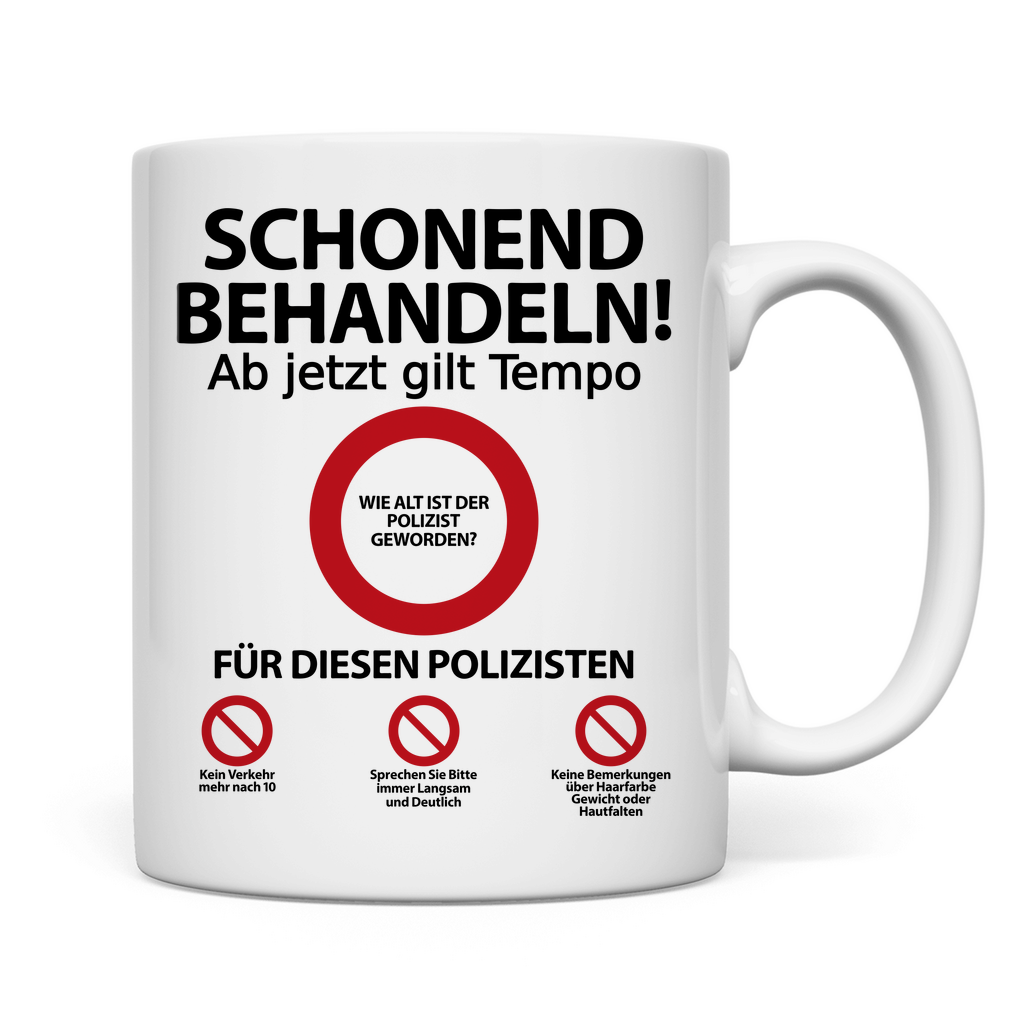 60. Geburtstag Polizist Glückwünsche | Tasse