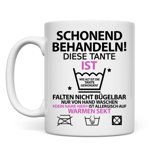 60. Geburtstag Tante | Geburtstagsgeschenk lustige sprüche
personalisiert 
Tasse