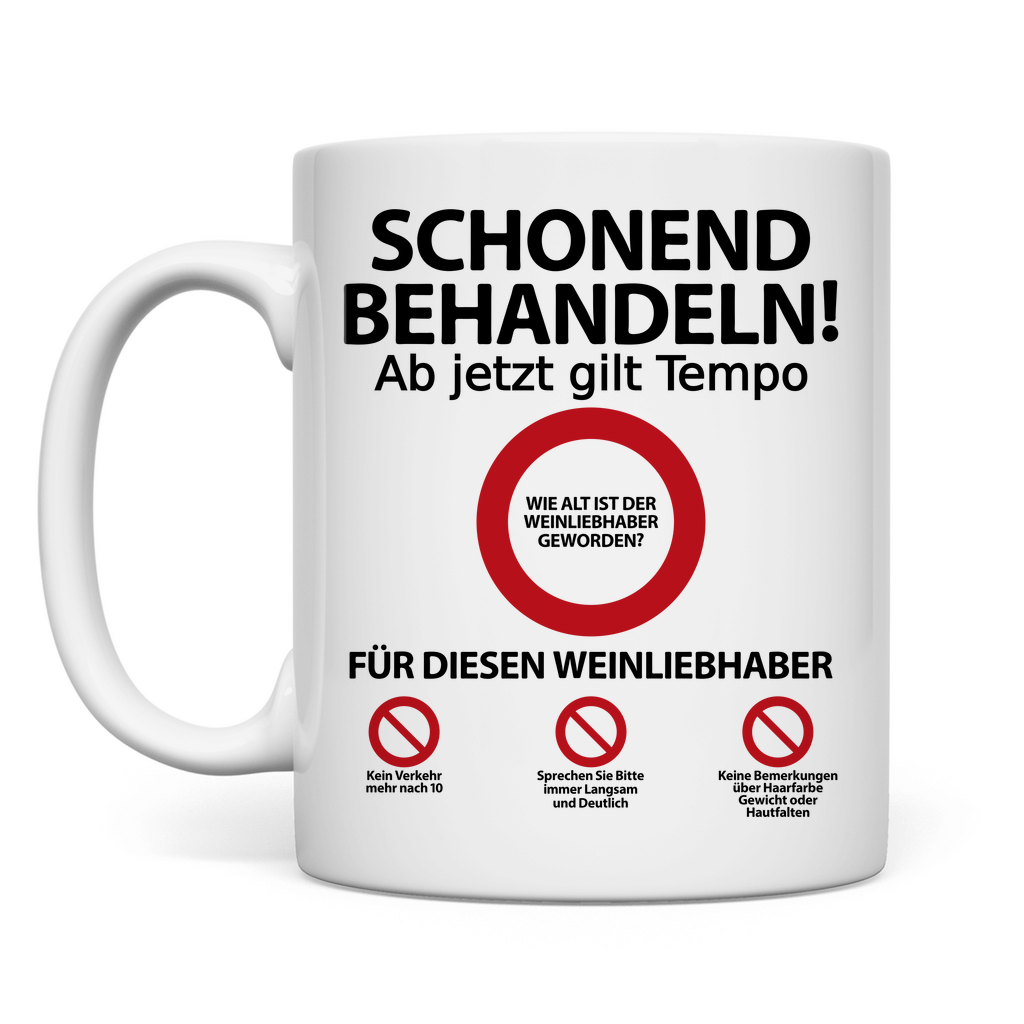 60. Geburtstag Weinliebhaber | Geburtstagsgeschenk Lustige Sprüche Tasse für Mann