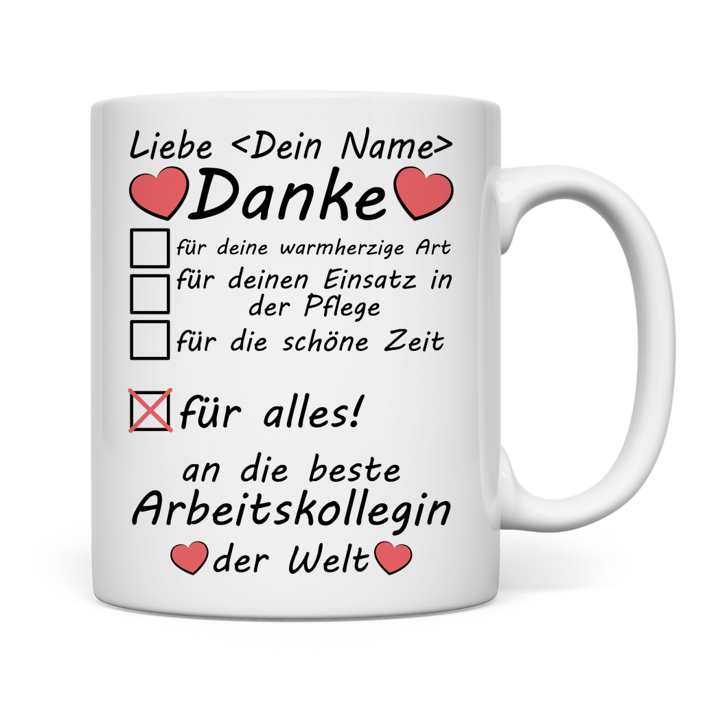 Beste Pflege Arbeitskollegin | Abschiedsgeschenk Tasse 4