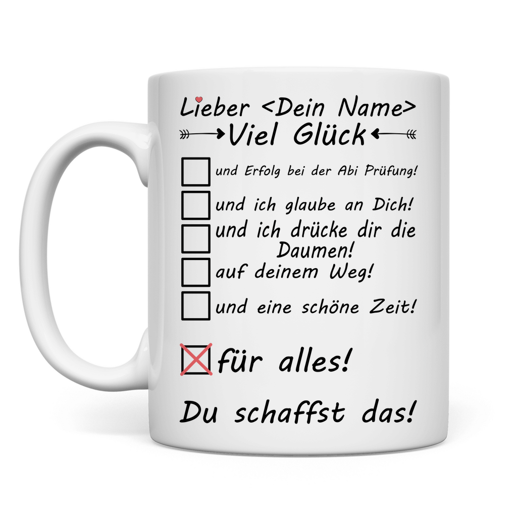 Abi | Du schaffst das | Geschenk Mann Tasse