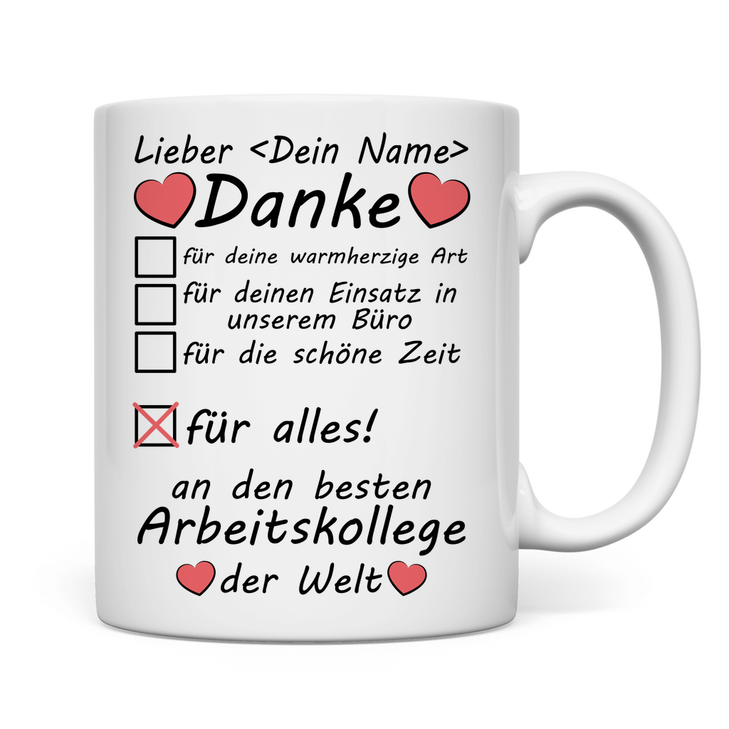 Büro Arbeitskollege | Tasse | Personalisiert  geschenk 4