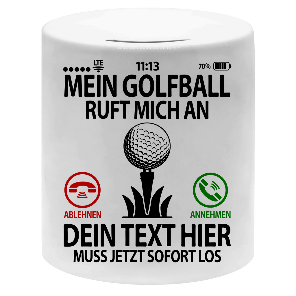 Golfer Golfspieler Spardose  | Geldgeschenk