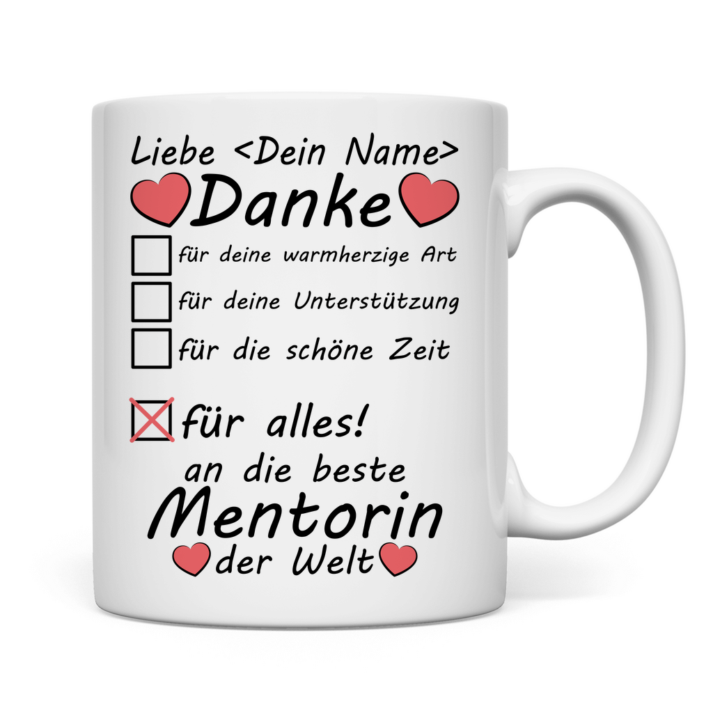 Danke an Mentorin Referendariat | Tasse Beste Geschenk rückseite
