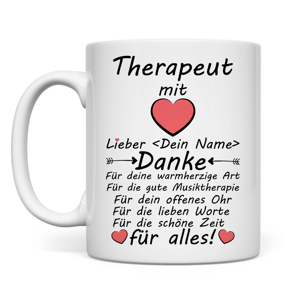 Musiktherapie | Danke an Musiktherapeut | Geschenk Tasse
