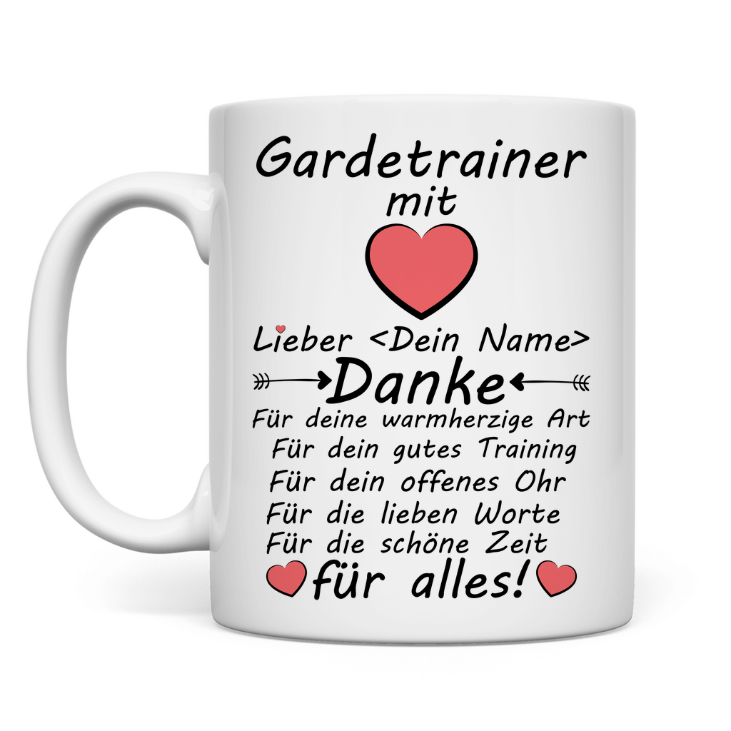 Danke an Gardetrainer | Geschenk Tasse