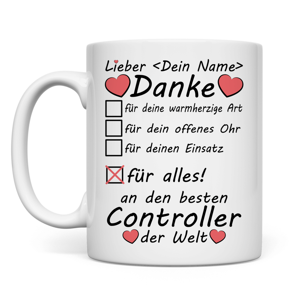 Abschiedsgeschenk Controller | Beruf | Danke  Tasse