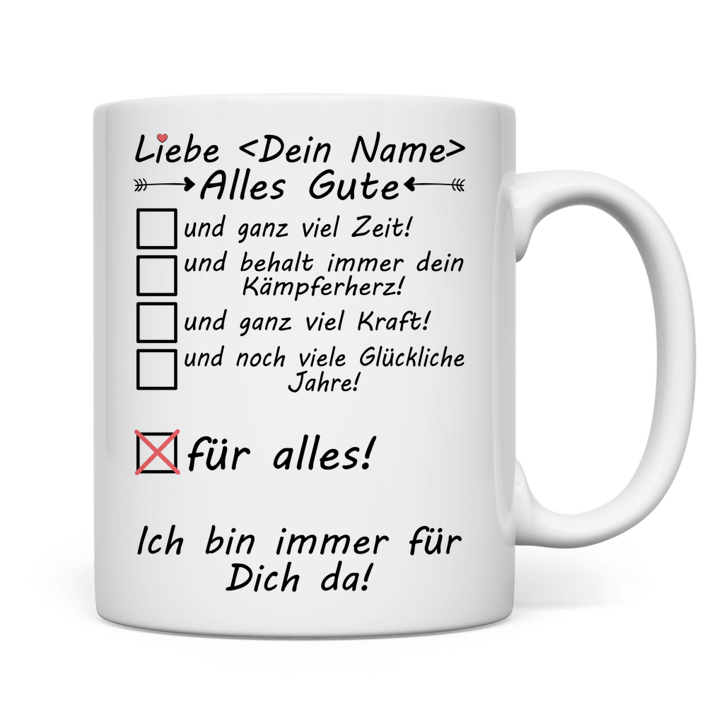 Demenzkrank Oma | Aufmunterung Geschenk Tasse Alles Gute rückseite