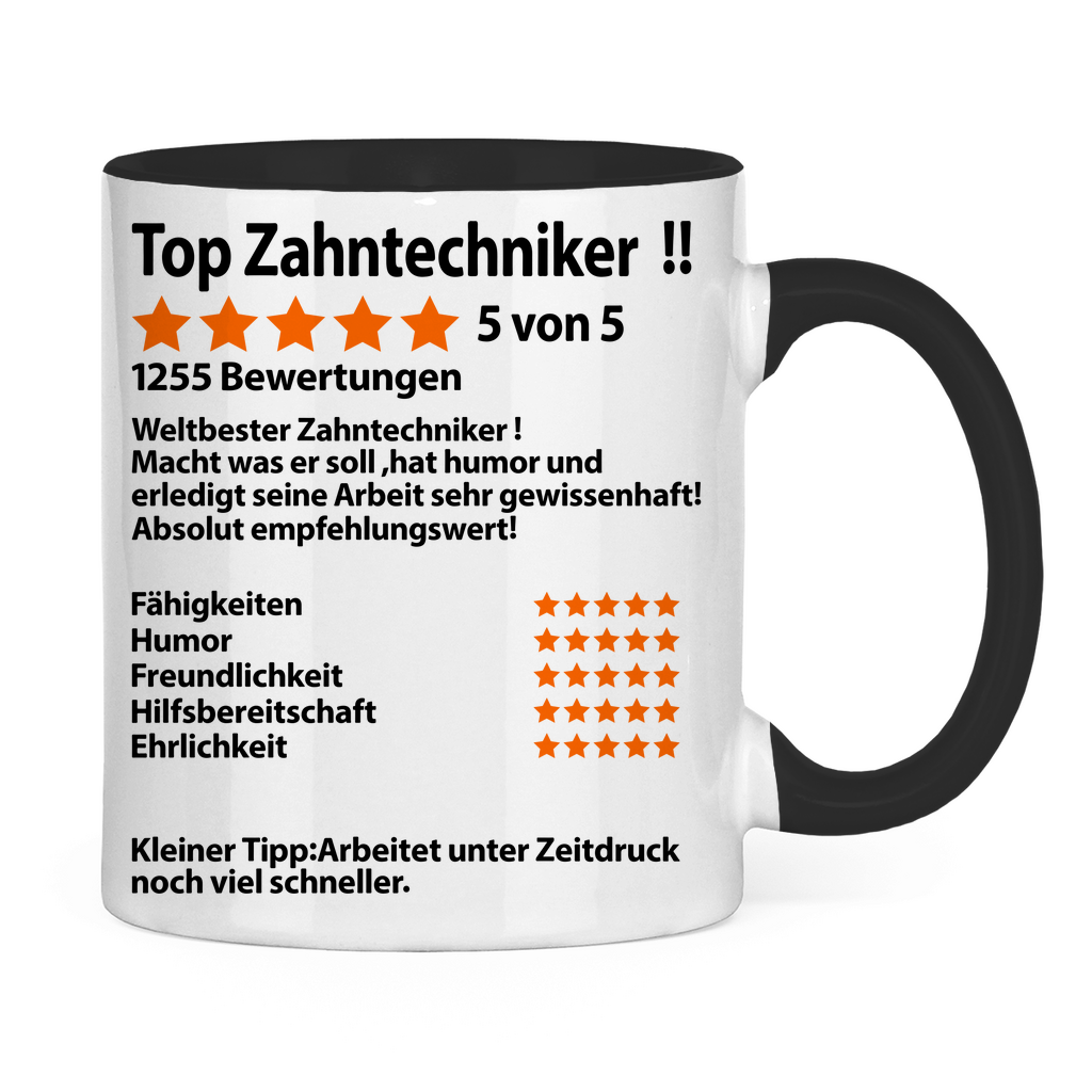 Abschiedsgeschenk für Zahntechniker Tasse Beste rückseite