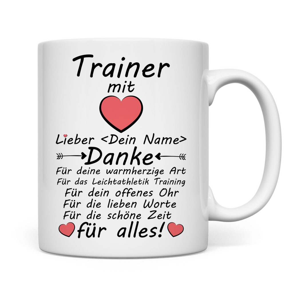 Leichtathletik Trainer | Abschiedsgeschenk Tasse rückseite