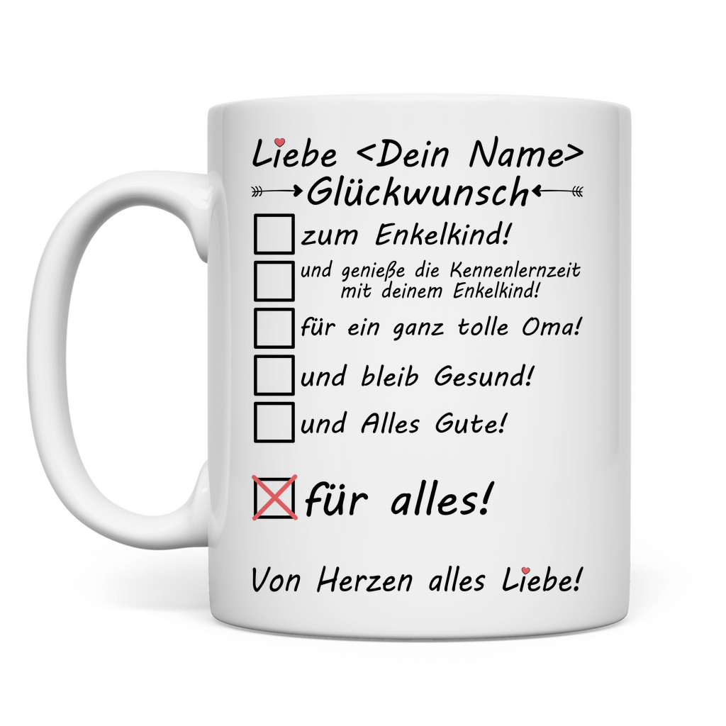 Arbeitskollegin die Oma geworden ist | Geschenk Tasse Glückwunsch