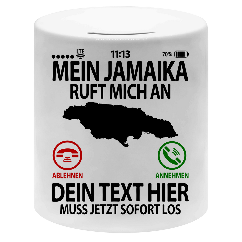 Jamaika Urlaub Spardose | mit Namen | Reisekasse