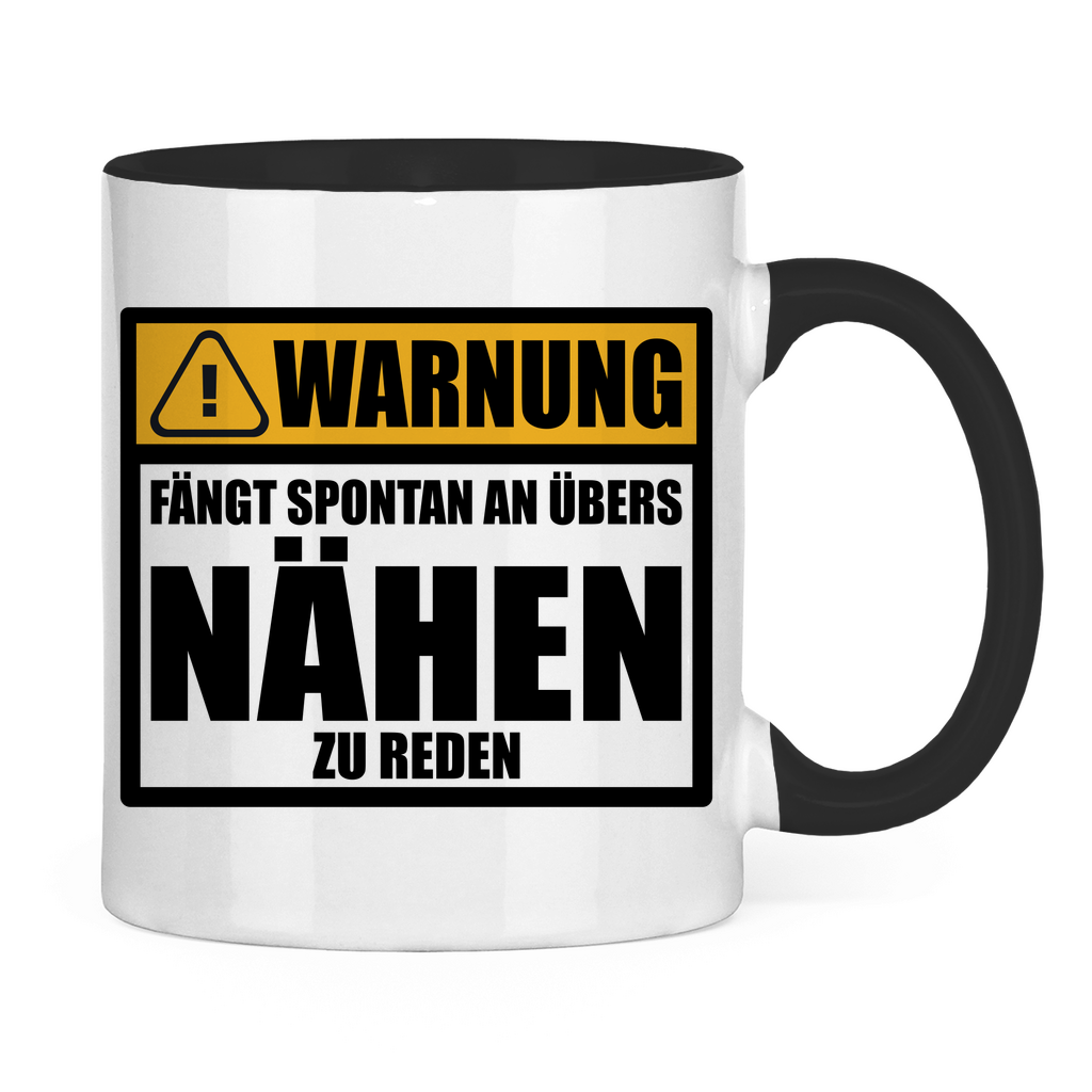 Nähverrückte | Muttertag Geschenk | Lustig Tasse mit Spruch rückseite