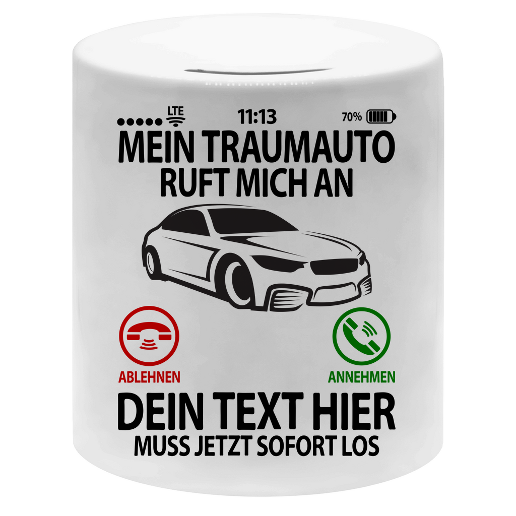 Neues Auto Traumauto | Spardose | Sparbüchse