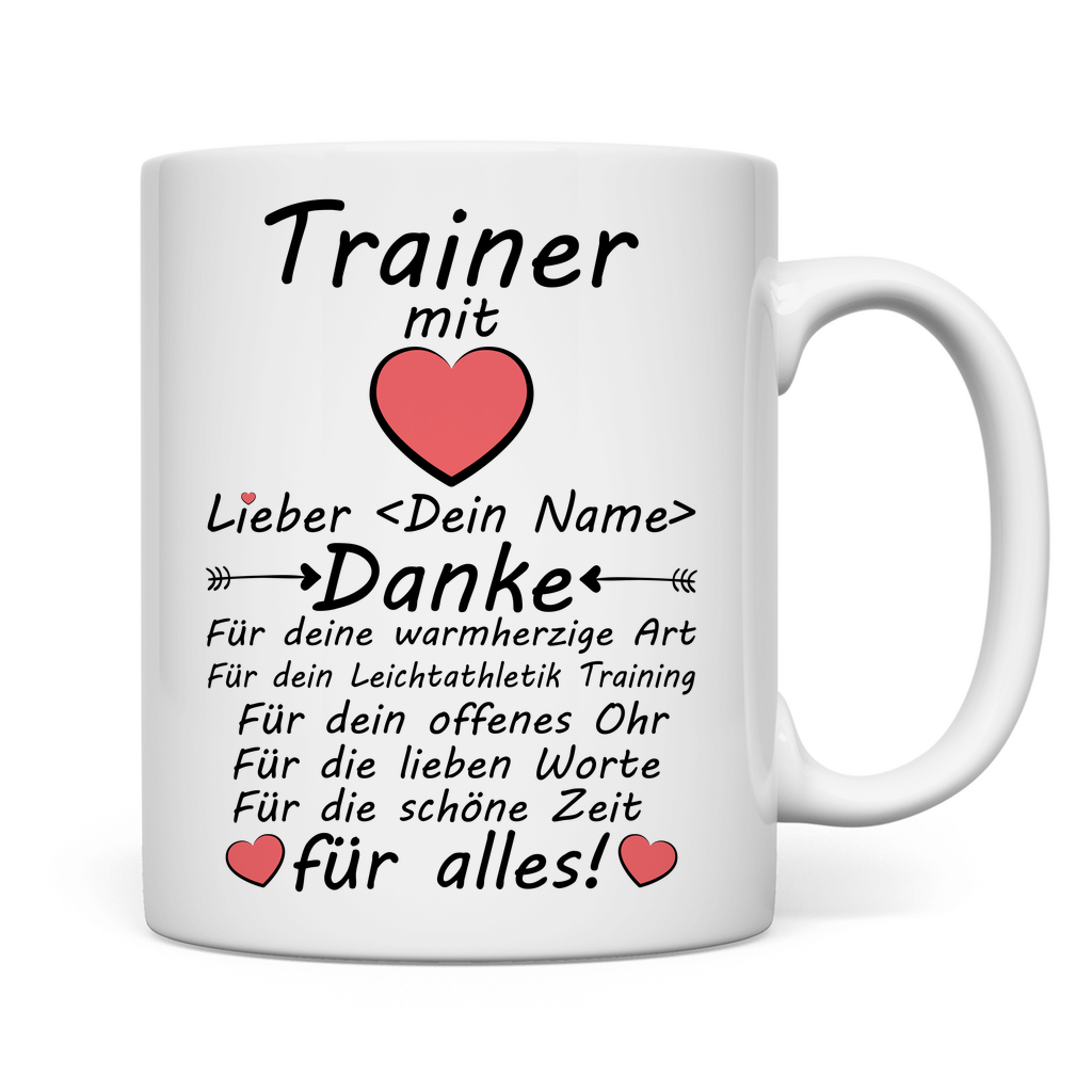 Leichtathletik Trainer | Danke sagen Geschenk Tasse 2