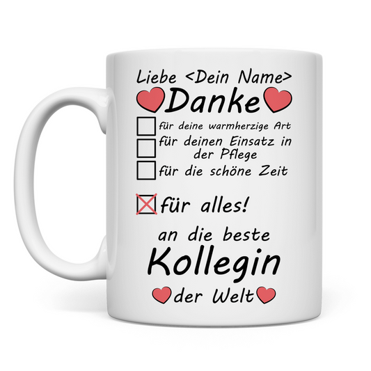 Pflege Kollegin | Lieblingskollegin | Geschenk  Tasse