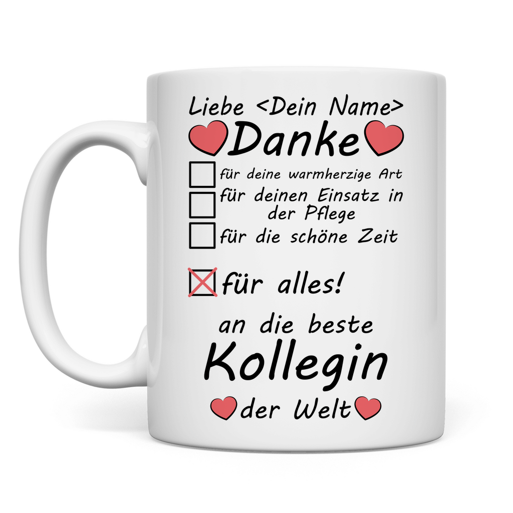 Pflege Kollegin | Lieblingskollegin | Geschenk  Tasse