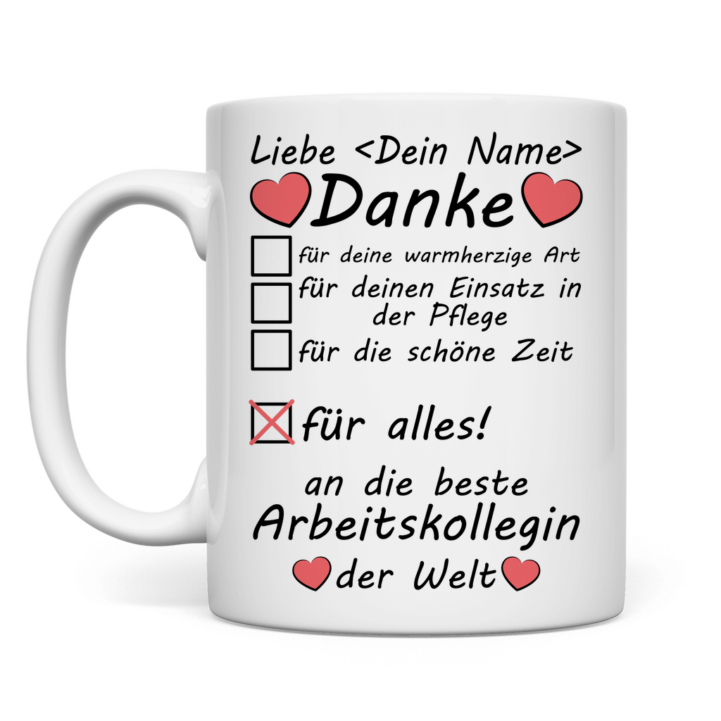 Beste Pflege Arbeitskollegin | Abschiedsgeschenk Tasse