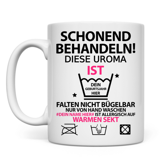 80 Geburtstag Uroma | Geschenk | Tasse mit Namen Personalisiert