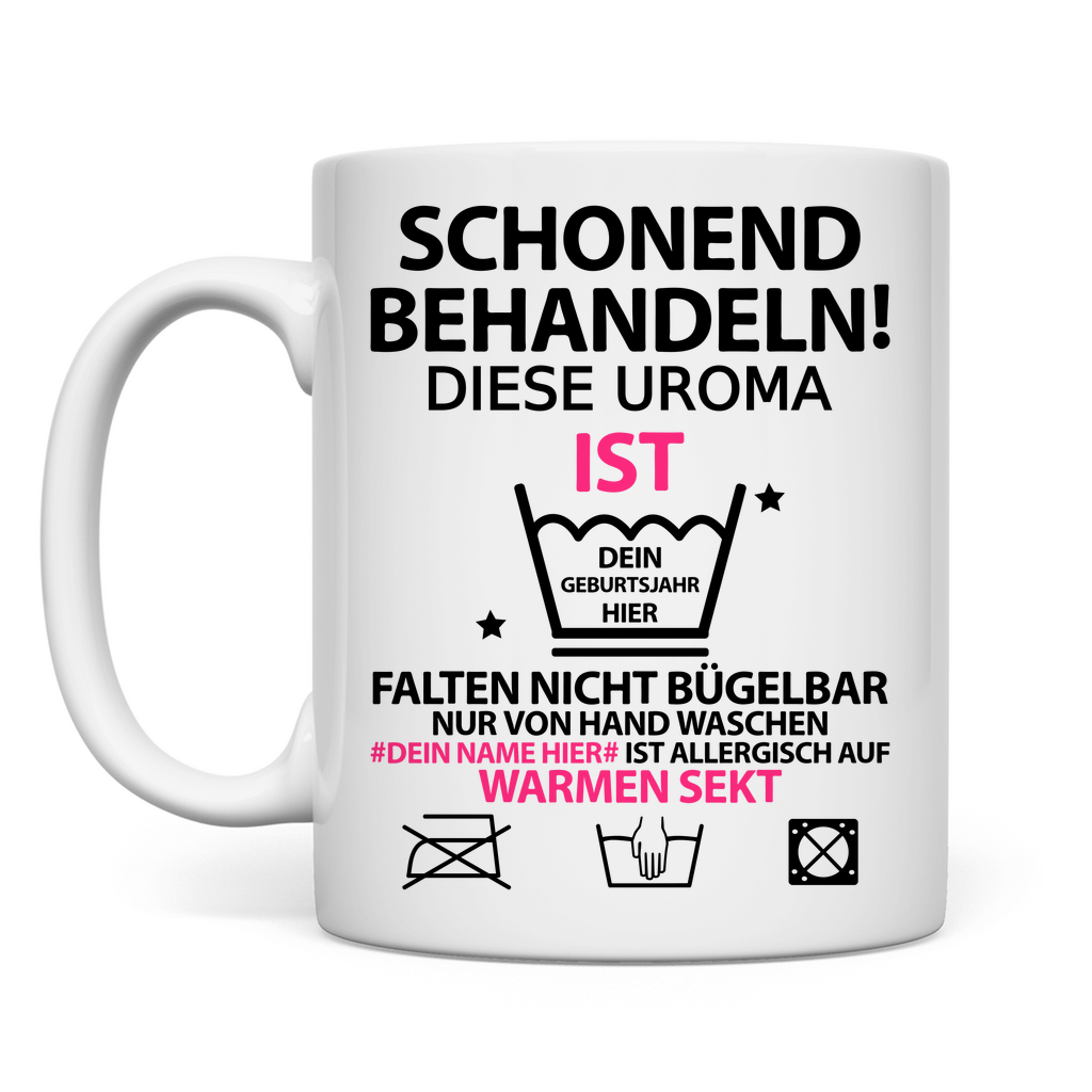 80 Geburtstag Uroma | Geschenk | Tasse mit Namen Personalisiert