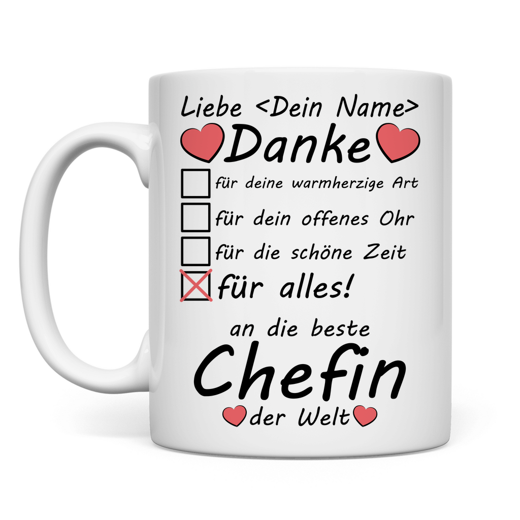 Danke an die Beste Chefin der Welt | Tasse  Geschenk