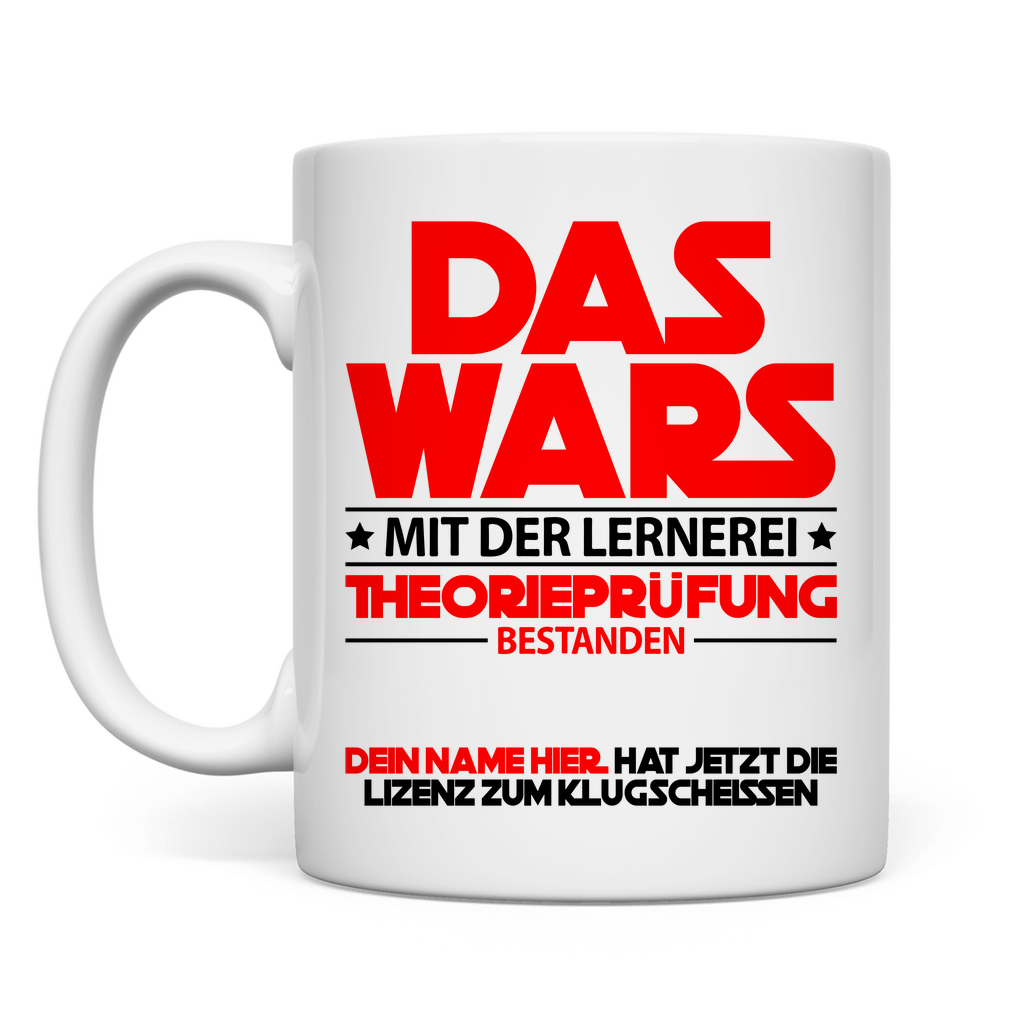 Führerschein Theorie Bestanden | Geschenk  Tasse Rot