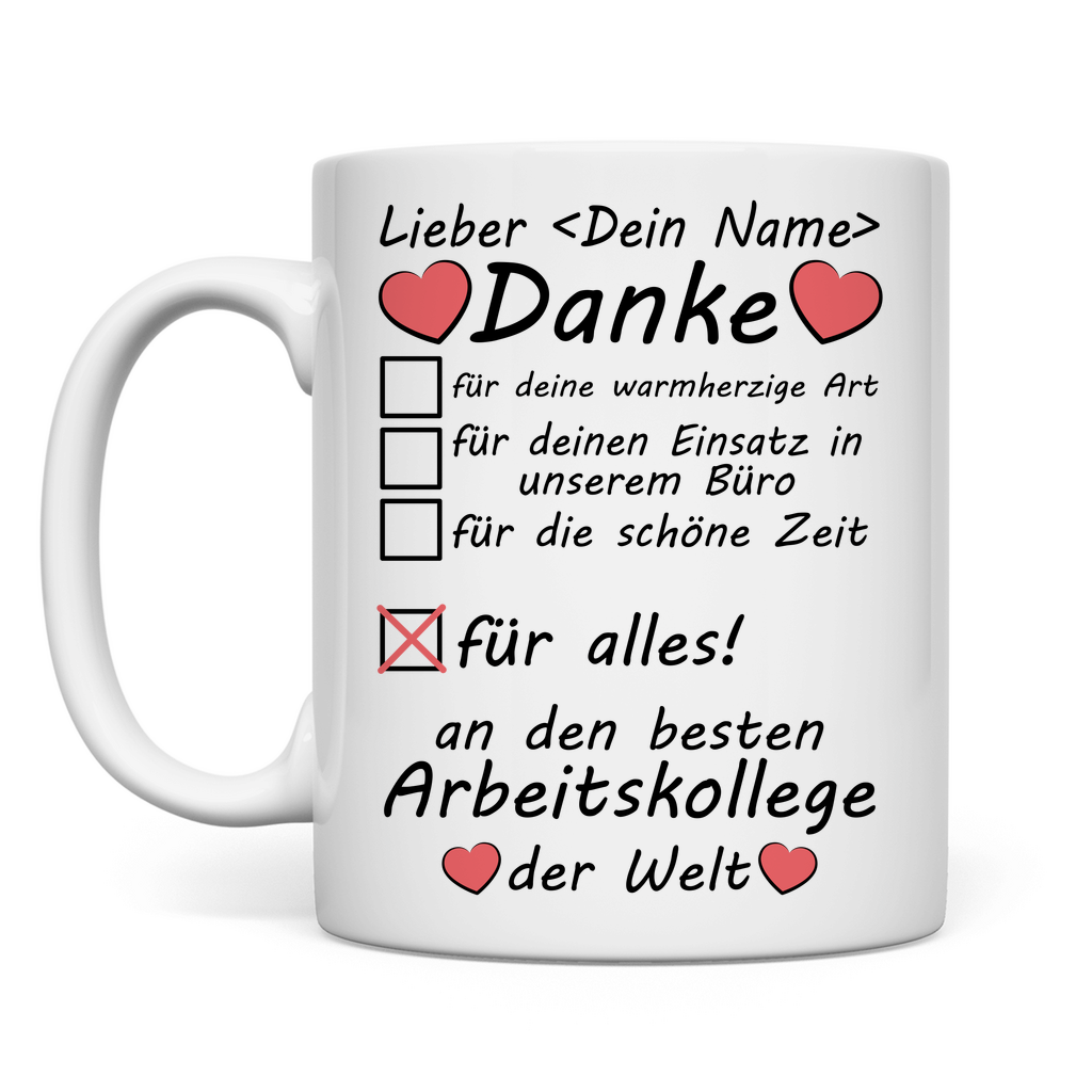 Büro Arbeitskollege | Tasse | Personalisiert  geschenk