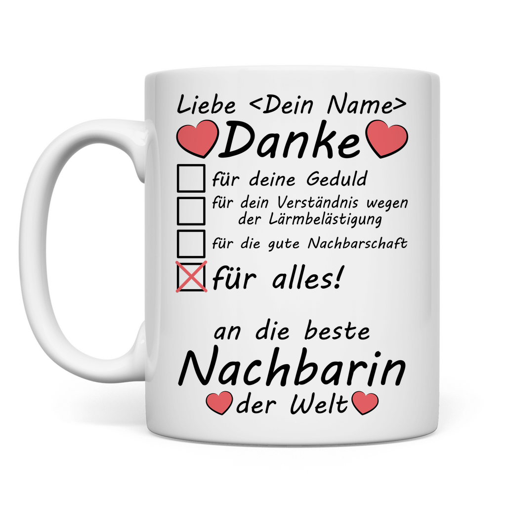wegen Party Baulärm | Nachbarn | Geschenk tasse