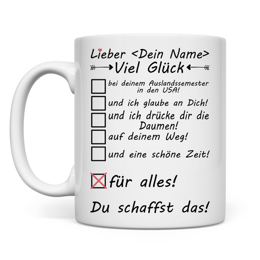 USA Auslandssemester |  Amerika Geschenk für Freund Tasse