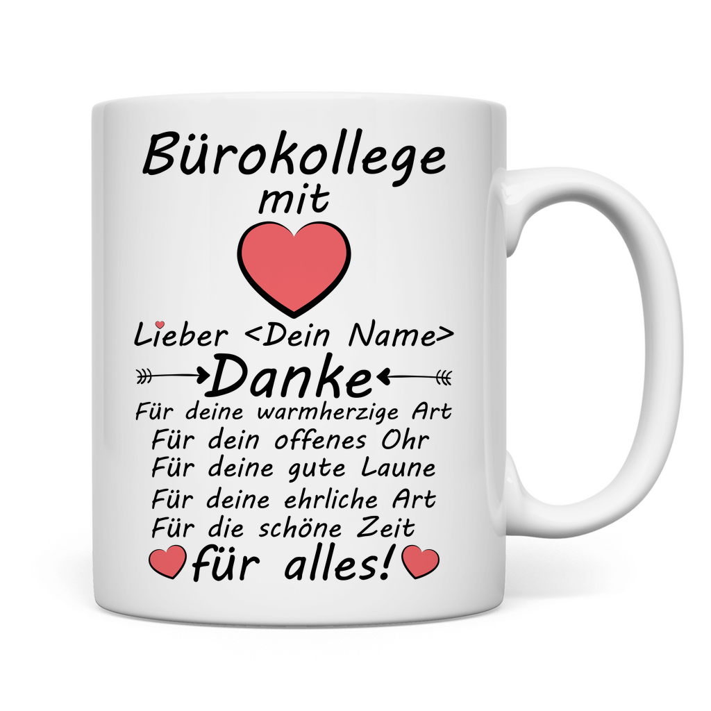  Bürokollegen | Abschiedsgeschenk mit Herz Tasse rückseite