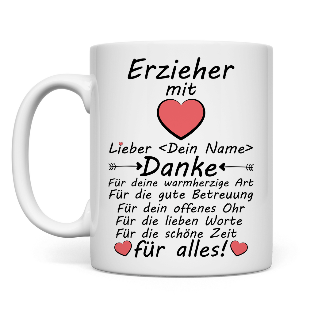 Internat Abschiedsgeschenk | für Erzieher  Tasse Danke