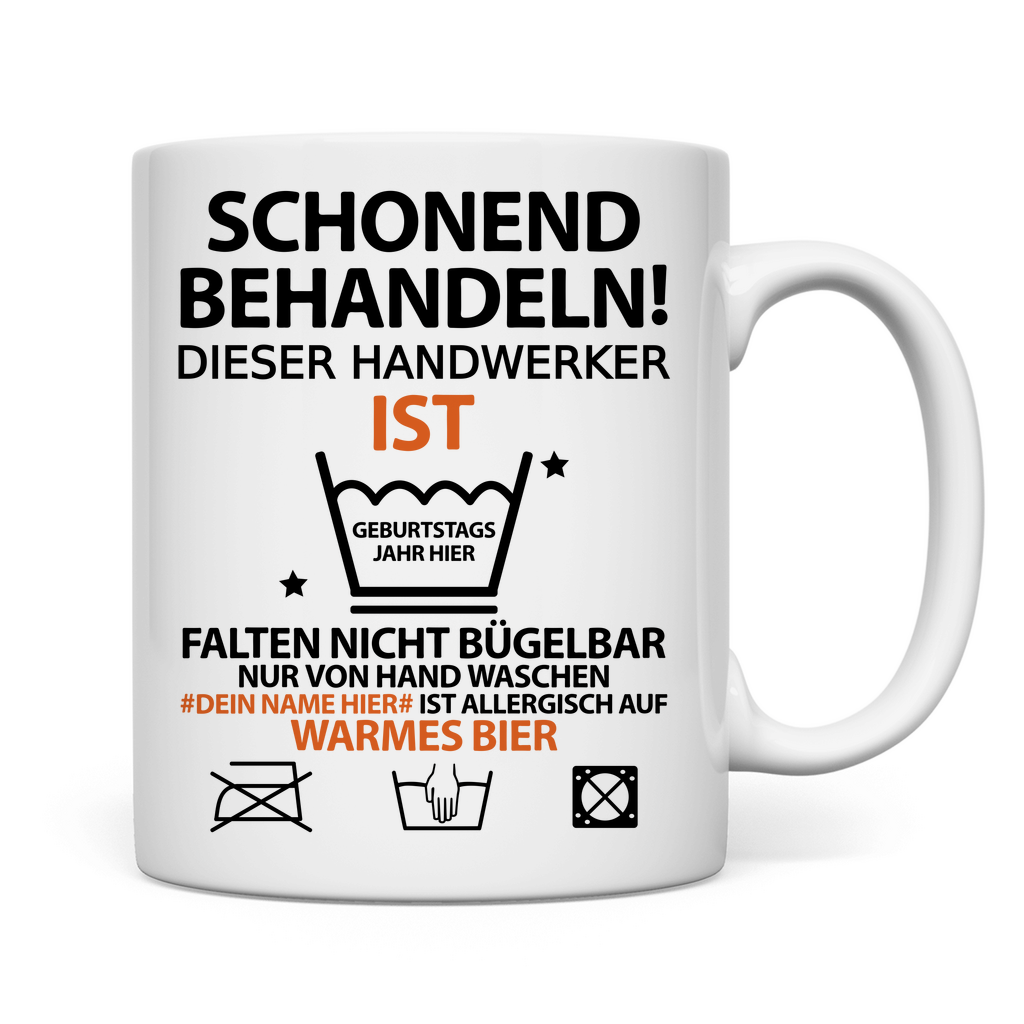 70. Geburtstag Handwerker | Geschenk  | Mann Tasse 2