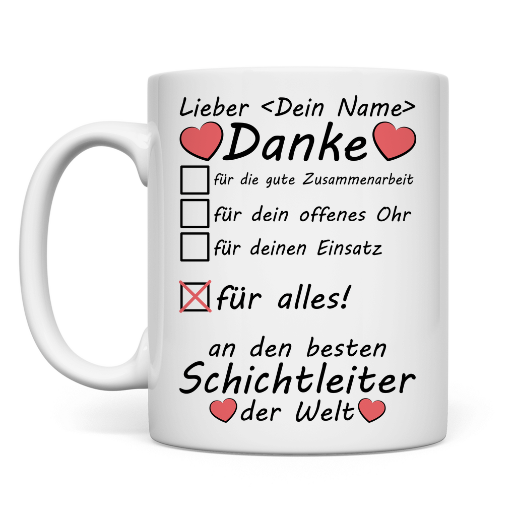 Schichtleiter Tasse | Verabschiedung | Geschenk
