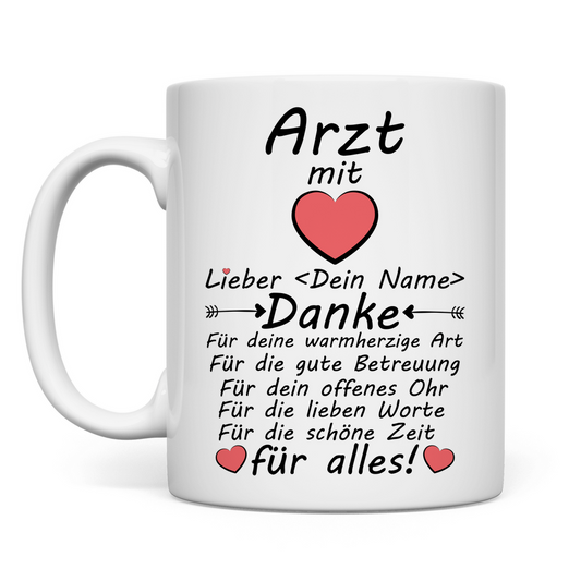Arzt Danke für gute Betreuung | Tasse  Geschenk